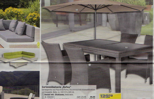 Obi: Gartenmbel heben ab